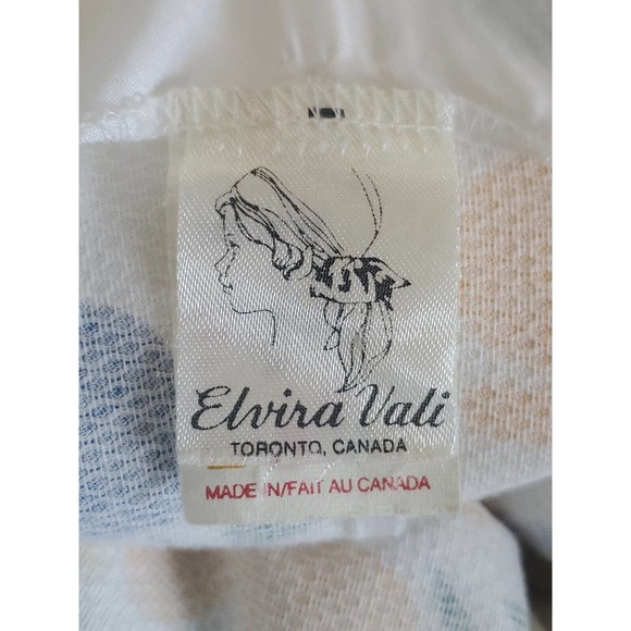 Vintage Elvira Vali Spaghetti Strap Textured Sz 16 Cottage Core Floral Sundress - Picture 12 of 12